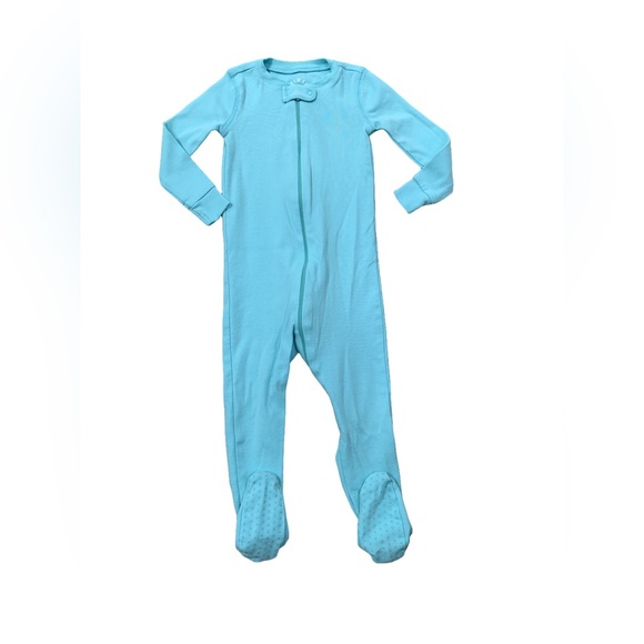 Primary Size 12-18 Months Turquoise Organic Footie Pajamas Sleeper - Picture 1 of 5